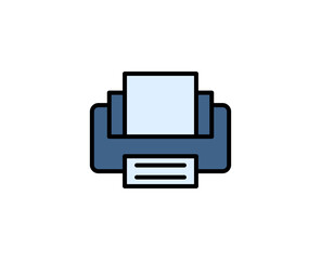 Printer line icon. Vector symbol in trendy flat style on white background. Office sing for design.