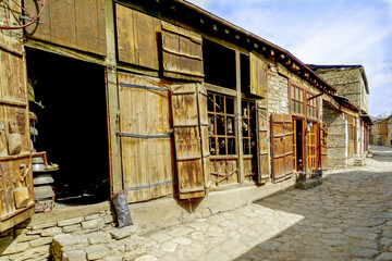 Azerbaijan, the village of Lahic. An isolated hight mountain village. Cobblestone streets are lined with shops known for exquisite craftsmanship.