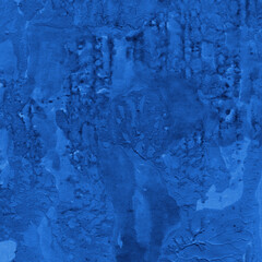 Modern contemporary acrylic background. Blue texture made with a palette knife. Abstract painting on paper. Mess on the canvas.