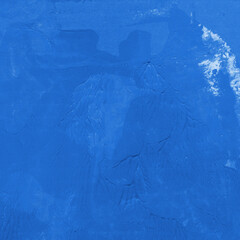 Obraz premium Modern contemporary acrylic background. Blue texture made with a palette knife. Abstract painting on paper. Mess on the canvas.