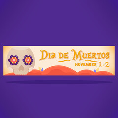 Day of deaths white banner