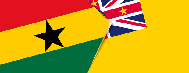 Ghana and Niue flags, two vector flags.