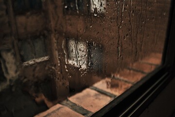 Lluvia en la ventana.