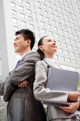 Portrait of Business man and business woman