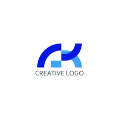 ak letter for simple logo design. a modern vector design