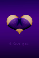 valentine's day heart shaped sexy buttocks in panties bikini underwear lingerie. Sexual attraction concept for valentine's day banner flyer greeting card poster