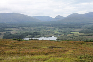 Fototapeta premium A view of the Scottish Countryside near Fort William and Ben Nevis