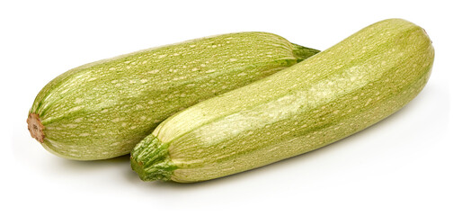 Fresh zucchini, squash, isolated on a white background