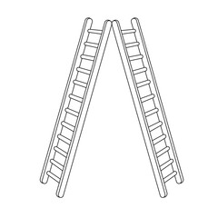 ladder isolated on white