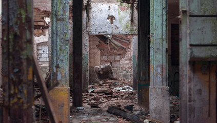 Fototapeta na wymiar Abandoned Strongbox Factory