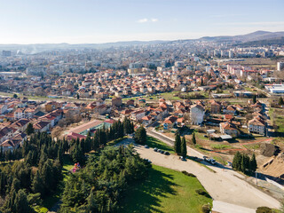 Aerial view of city of Stara Zagora, Bulgaria