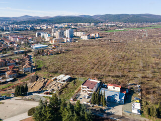 Fototapeta na wymiar Aerial view of city of Stara Zagora, Bulgaria