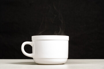 White Coffee Cup with Steam