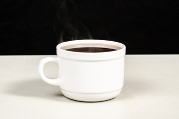 White Coffee Cup with Steam