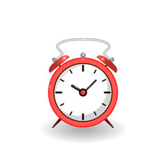 Red retro alarm clock