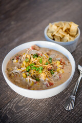 Jalapeno popper white chicken chili