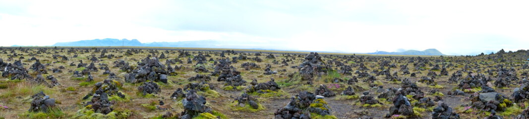 Fototapeta na wymiar Volcanic rock field