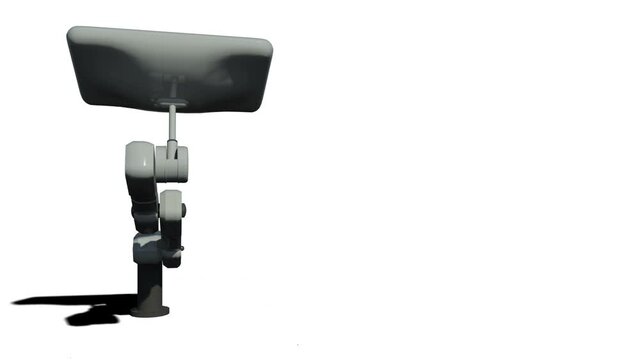 TV con brazo robot. Con transparencia. 