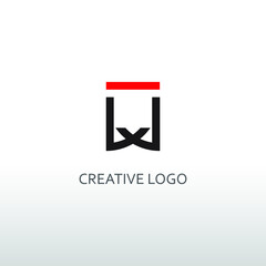 w letter for simple logo design. a modern vector design