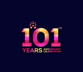 101 Year Anniversary Day background Concept