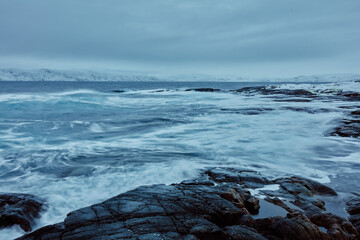 Naklejka premium waves of the arctic ocean