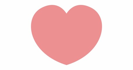 A heart. Vector shape of love symbol. Icon for Valentine's Day. Pink isolate on a white background.