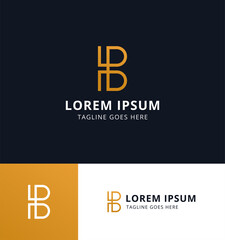 Luxury letter b logo design. Icon template for brand with simple style and memorable shape.