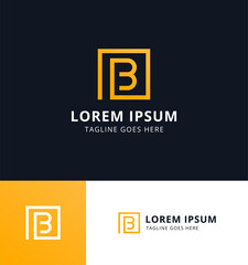 Modern letter b logo design. Icon template for brand with simple style and memorable shape.