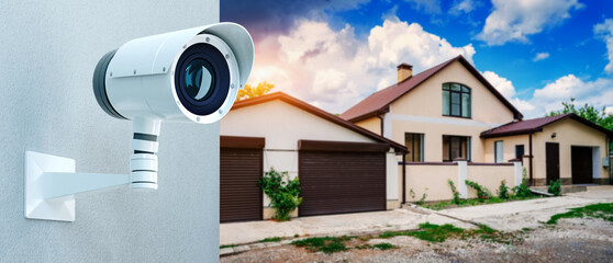 Security guard system video surveillance camera for private property