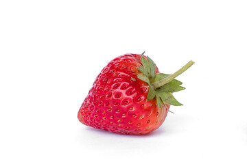 Fresh ripe juicy strawberry isolated on white background.