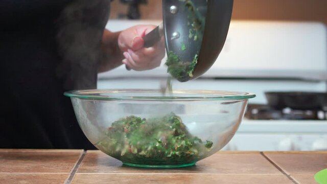 Food - Socca - Pouring Filling - Chard - Chick Peas - Figs