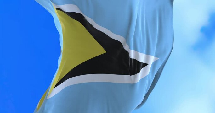Seamless loop of Saint Lucia flag.