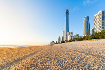 The sun rising on the Queensland's Gold Coast