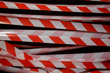 Red and white tape for the fence.