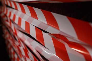 Red and white tape for the fence.