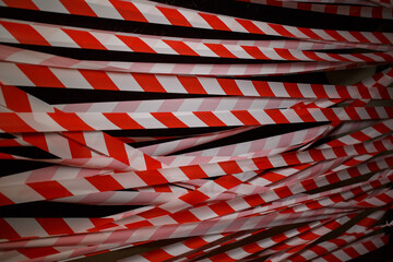 Red and white tape for the fence.