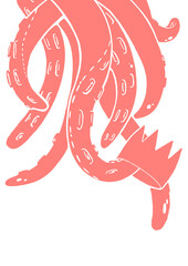 Octopus King Crown Image Design PINK