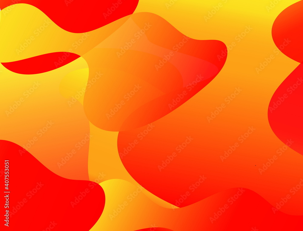 Poster abstract web templates with wavy overlapping red gradient shapes