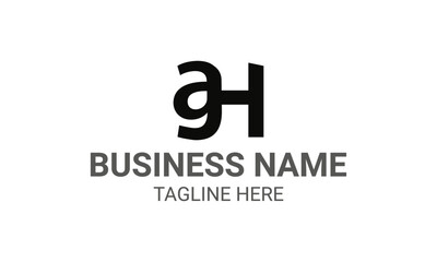 AJH Letter Logo Design. Unique Business, website, company vector Logo design with AJH letter.