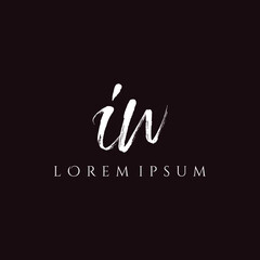 Letter IW luxury logo design vector