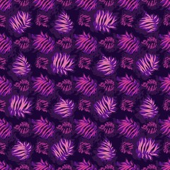 Naklejka na ściany i meble seamles leaf pattern purple