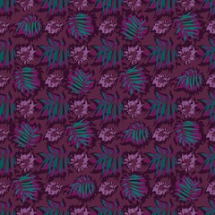 seamles leaf pattern variations