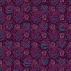 seamles leaf pattern variations