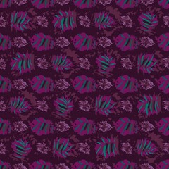 seamles leaf pattern variations