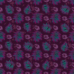 seamles leaf pattern variations