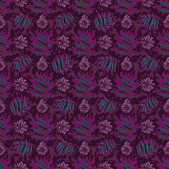 seamles leaf pattern variations