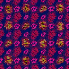 seamles leaf pattern variations