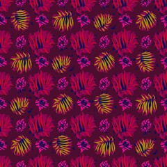 seamles leaf pattern variations