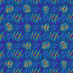 seamles leaf pattern variations