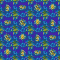 seamles leaf pattern variations